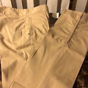 Theory sz 0 khaki stretch pants
